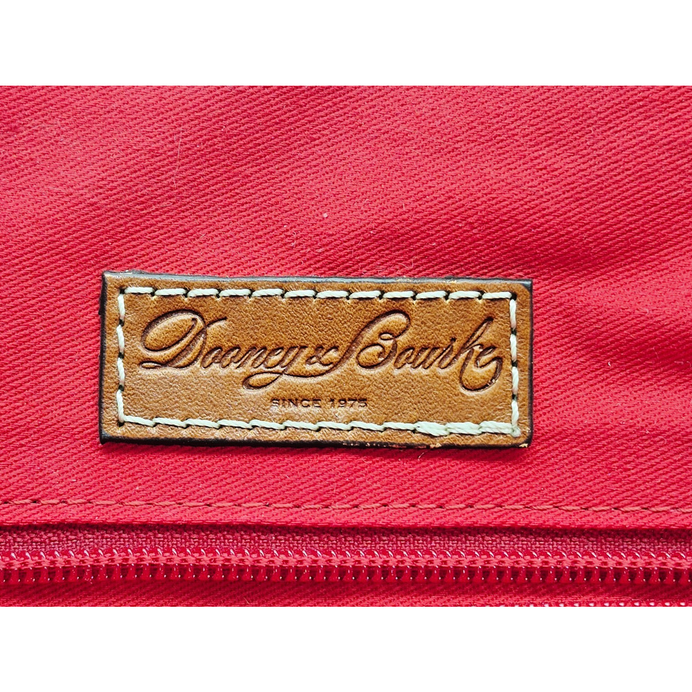 Dooney & Bourke Tote Bag Pebble Grain Leather Navy /Brown Red Lining #J12252621 - Picture 3 of 16